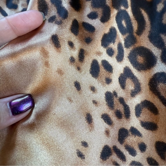 Leopard Print Lace Slip Dress Size Medium - Picture 7 of 7